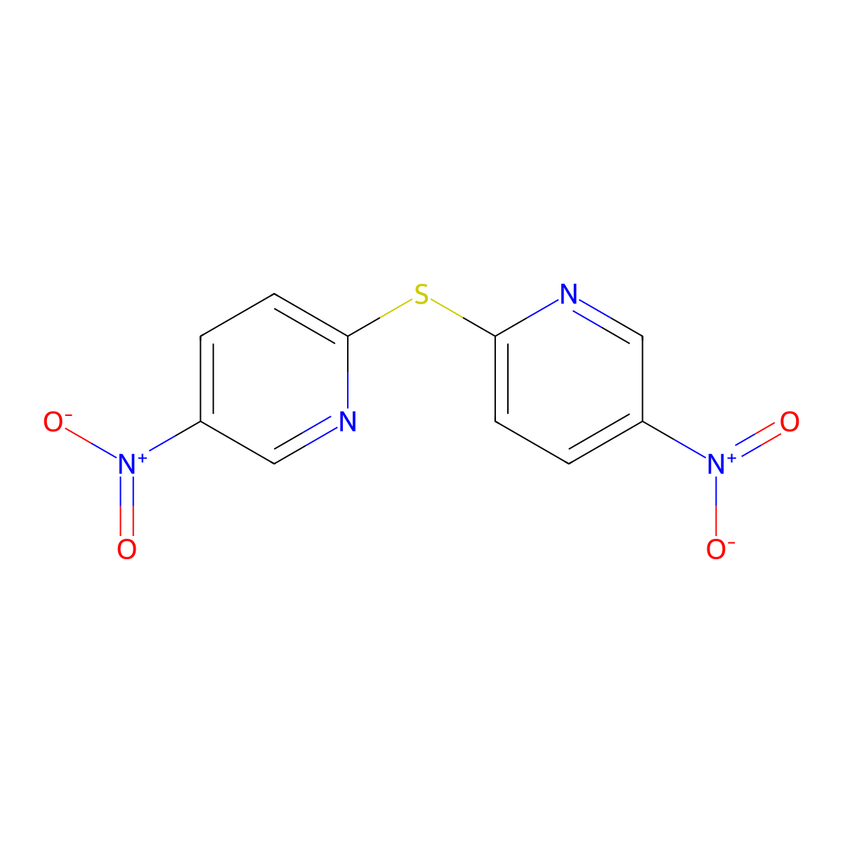 Bis(5-nitropyridin-2-YL)sulfane molecular structure, CAS 2127-11-9