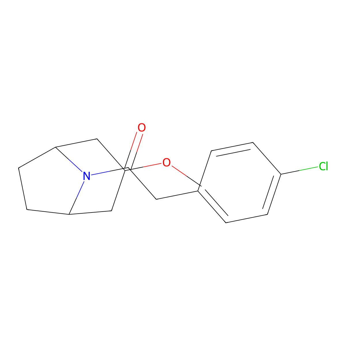 2-(4-chlorophenyl)-1-((1R,5S)-3-methoxy-8-azabicyclo[3.2.1]octan-8-yl)ethanone molecular structure, CAS 2127013-29-8