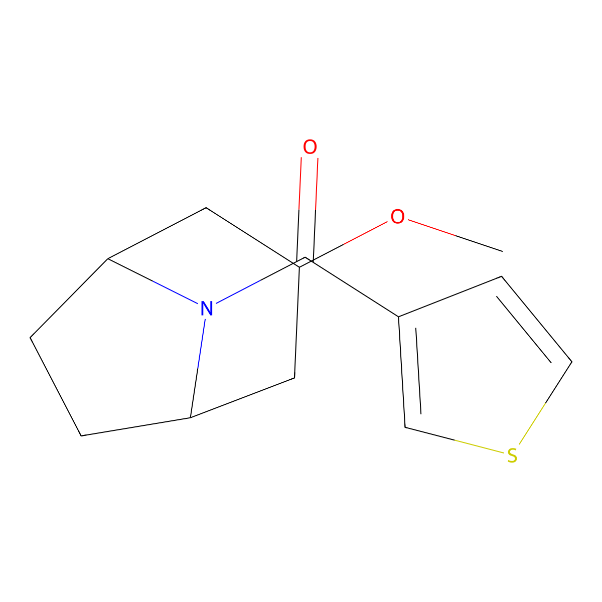 ((1R,5S)-3-methoxy-8-azabicyclo[3.2.1]octan-8-yl)(thiophen-3-yl)methanone molecular structure, CAS 2127047-54-3