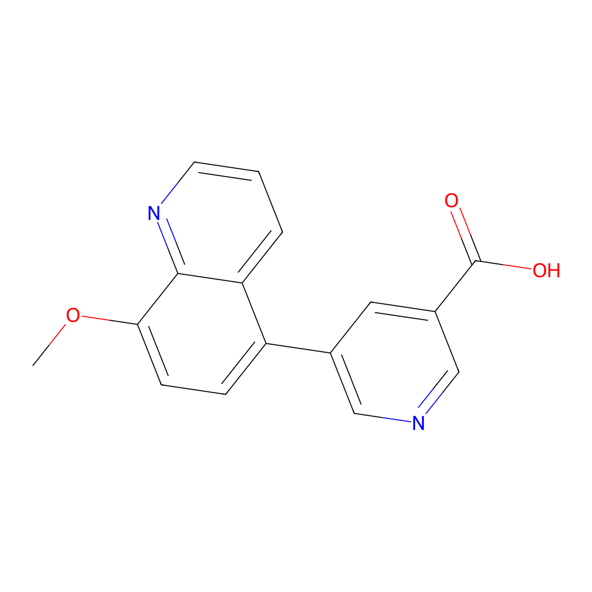 5-(8-Methoxyquinolin-5-yl)nicotinic acid molecular structure, CAS 2127061-13-4
