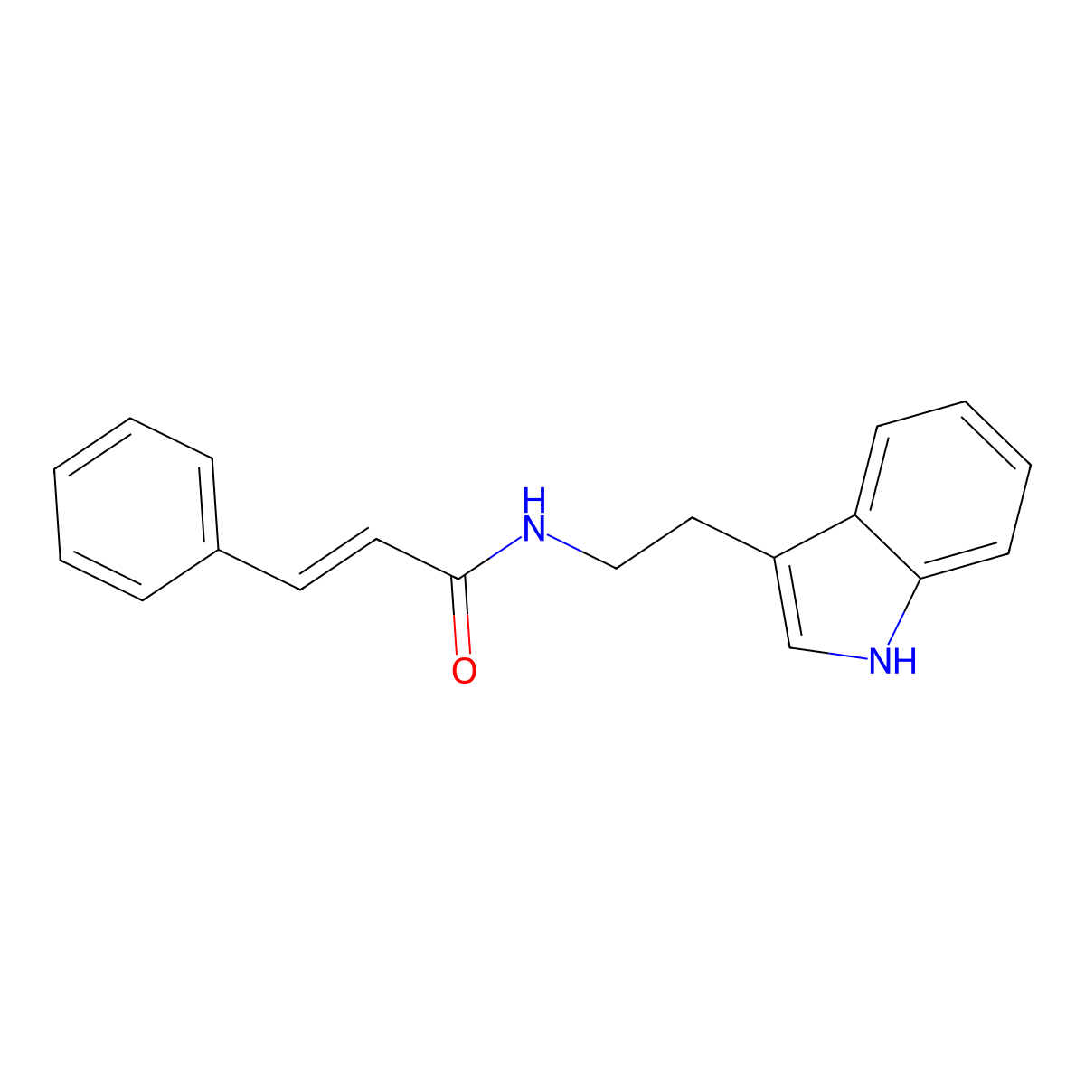 Cinnamoyl tryptamine molecular structure, CAS 212707-61-4