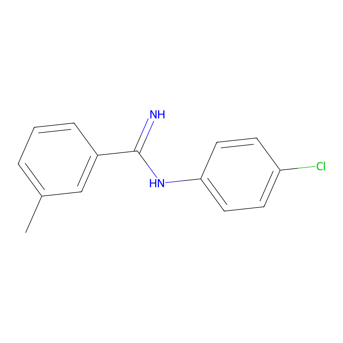 N-(4-Chlorophenyl)-3-methylbenzenecarboximidamide molecular structure, CAS 212714-19-7