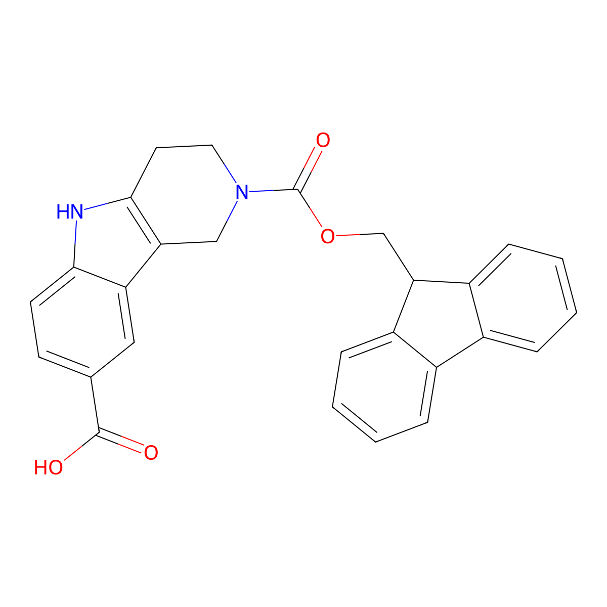 2-{[(9H-fluoren-9-yl)methoxy]carbonyl}-1H,2H,3H,4H,5H-pyrido[4,3-b]indole-8-carboxylic acid molecular structure, CAS 2127242-10-6