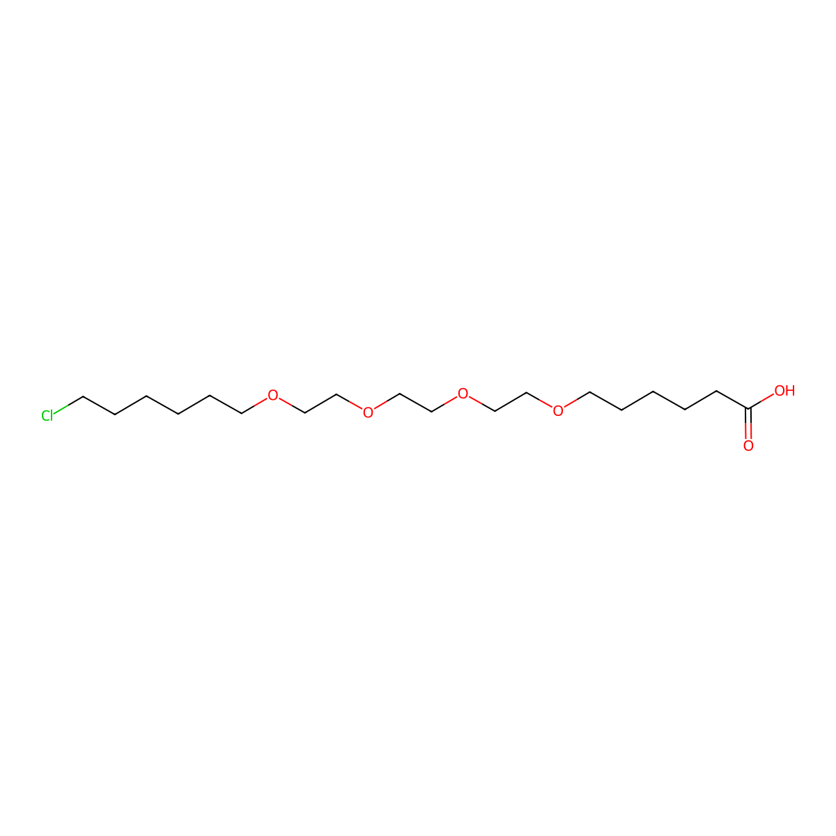 Cl-C6-PEG4-C3-COOH molecular structure, CAS 2127391-58-4
