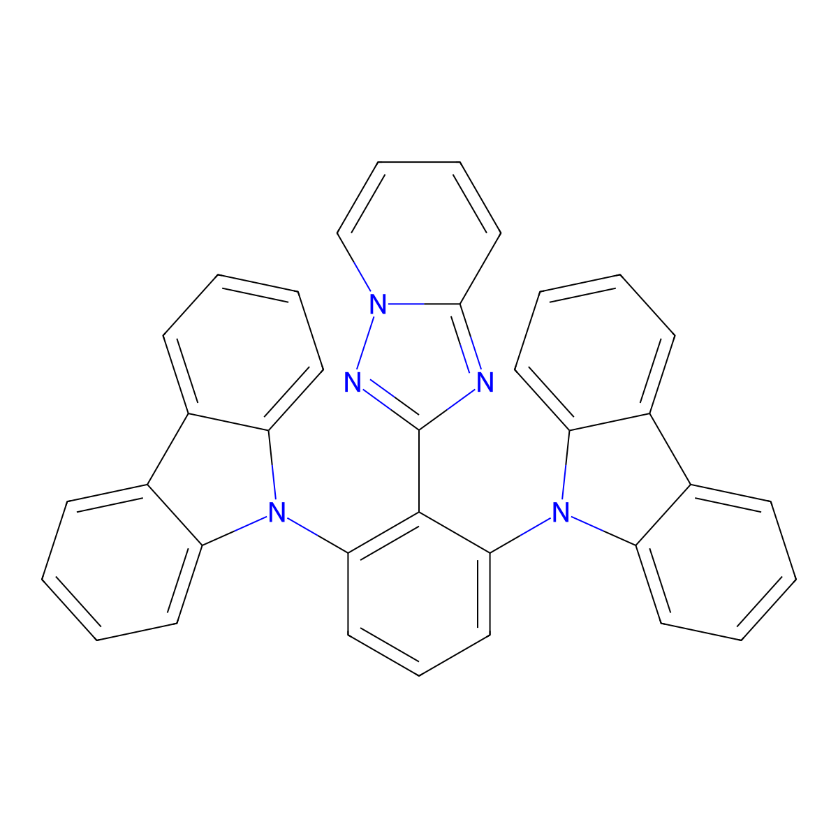9-[3-(9H-carbazol-9-yl)-2-{[1,2,4]triazolo[1,5-a]pyridin-2-yl}phenyl]-9H-carbazole molecular structure, CAS 2127406-34-0