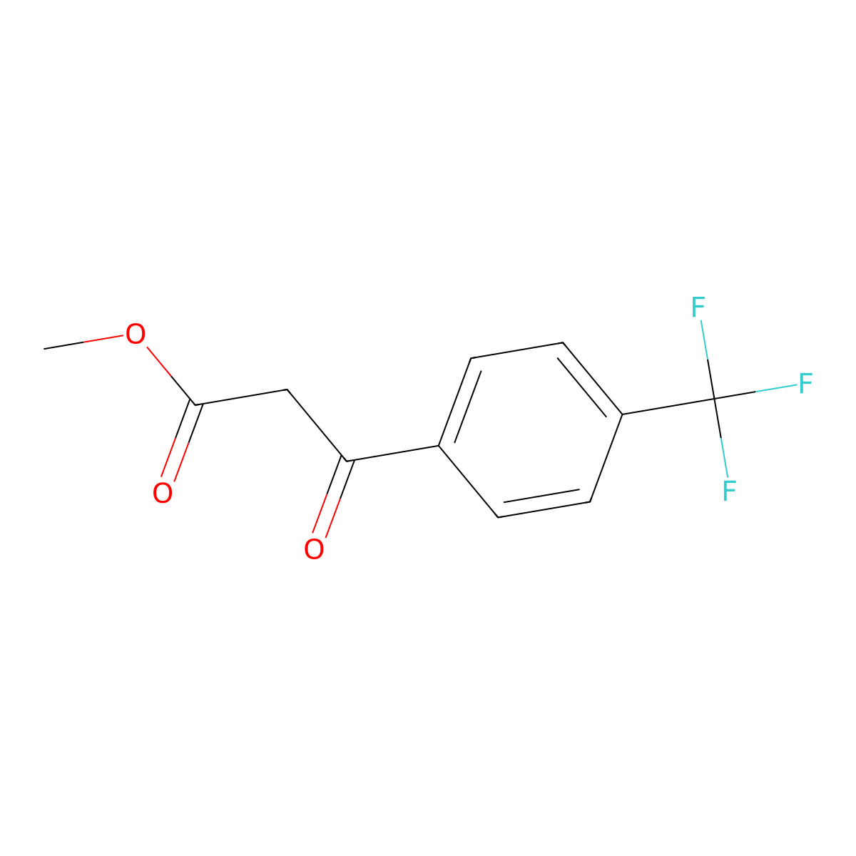 Methyl 4-(trifluoromethyl)benzoylacetate molecular structure, CAS 212755-76-5