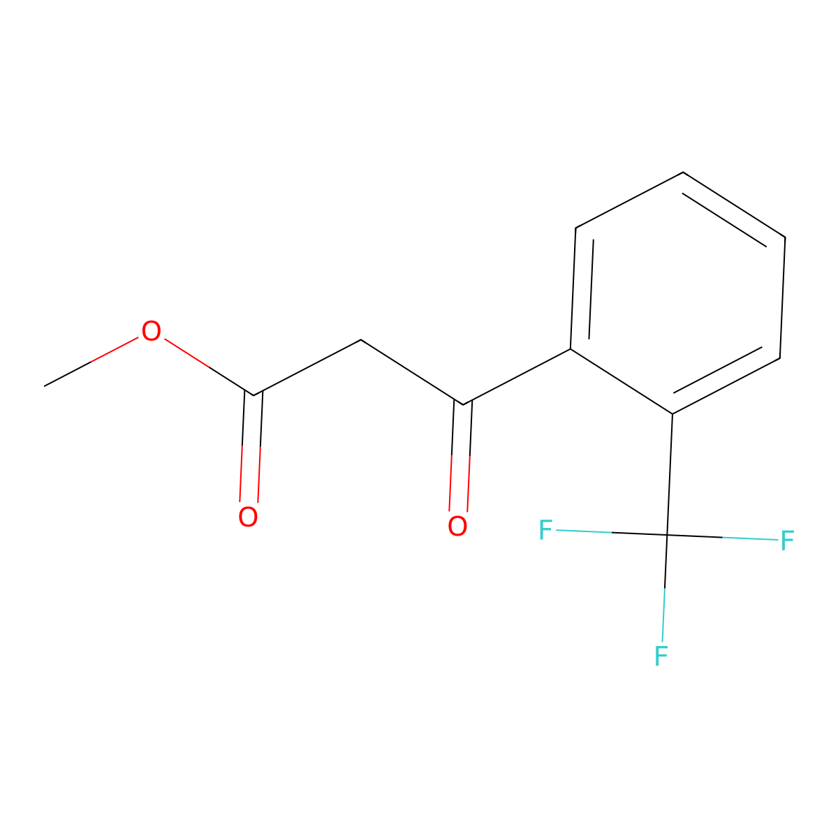 Methyl 3-oxo-3-(2-(trifluoromethyl)phenyl)propanoate molecular structure, CAS 212755-77-6