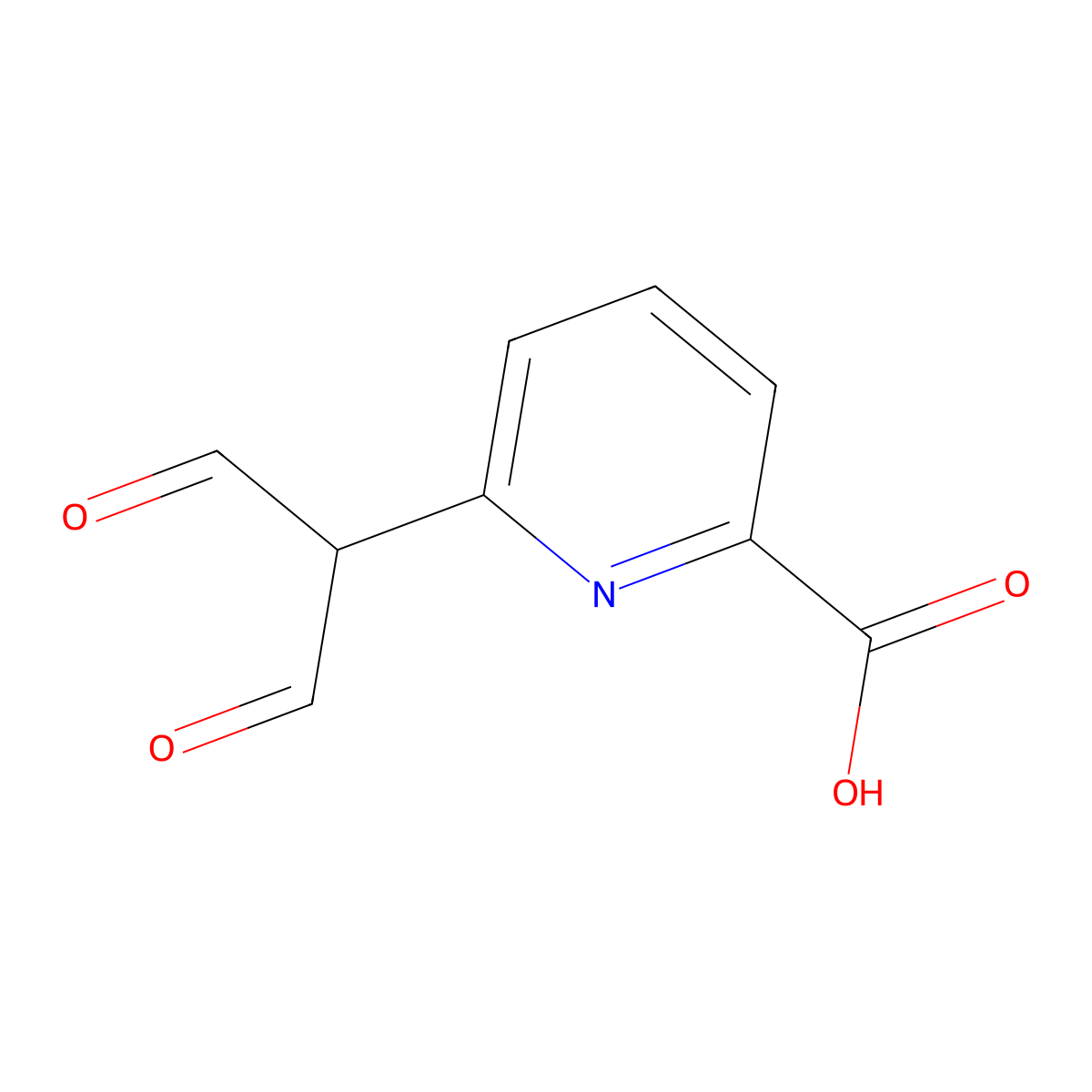 6-(1,3-Dioxopropan-2-yl)picolinic acid molecular structure, CAS 212755-80-1