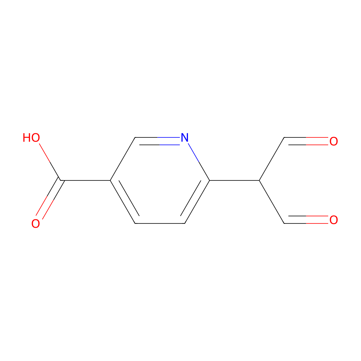 2-(3-Hydroxycarbonyl-6-pyridyl)malondialdehyde molecular structure, CAS 212755-81-2