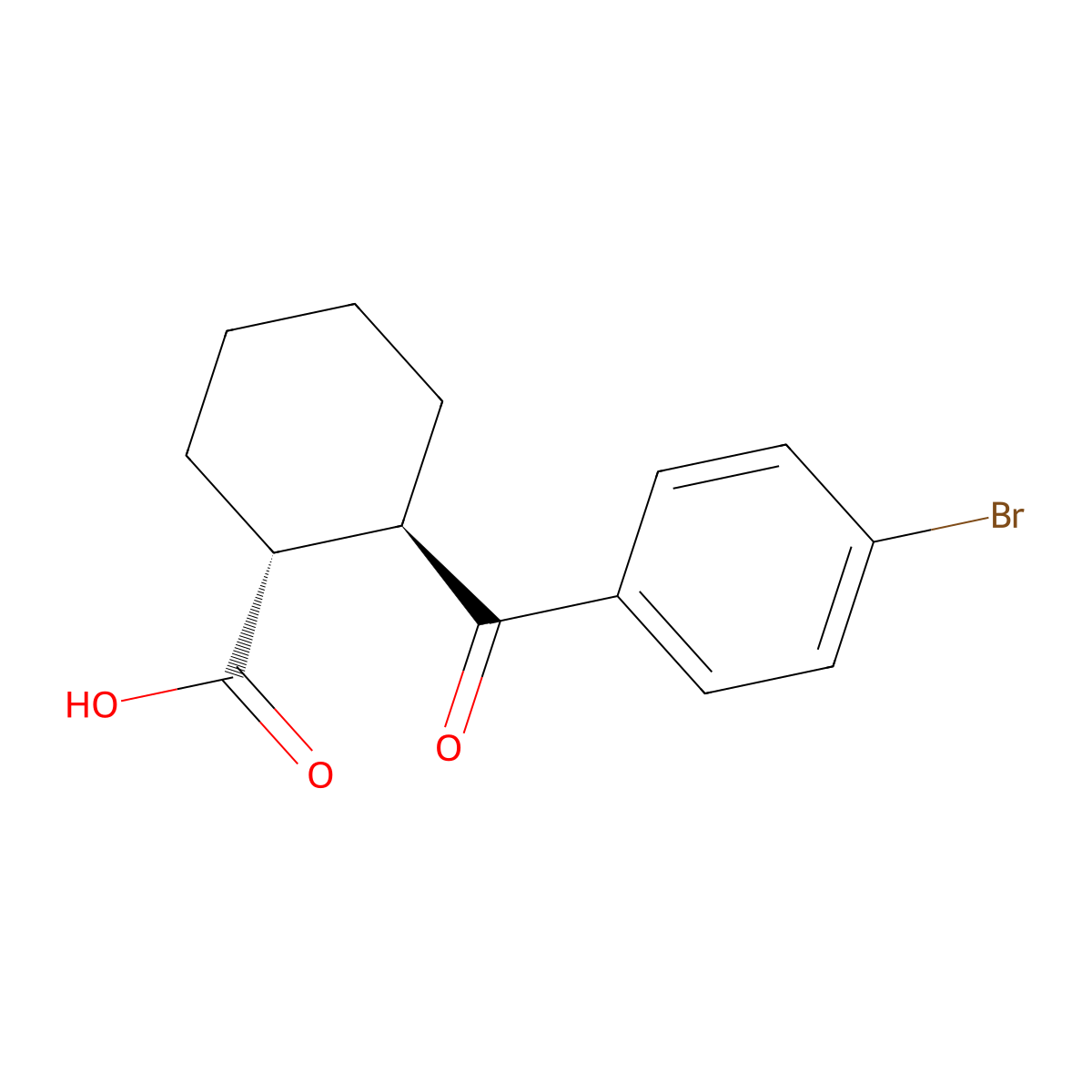 (1R,2R)-2-(4-bromobenzoyl)cyclohexane-1-carboxylic Acid molecular structure, CAS 212757-09-0