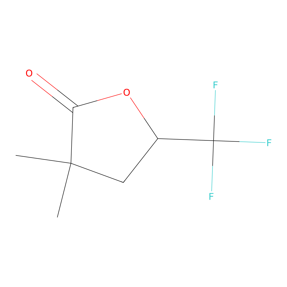 3,3-Dimethyl-5-(trifluoromethyl)dihydrofuran-2(3H)-one molecular structure, CAS 212758-84-4