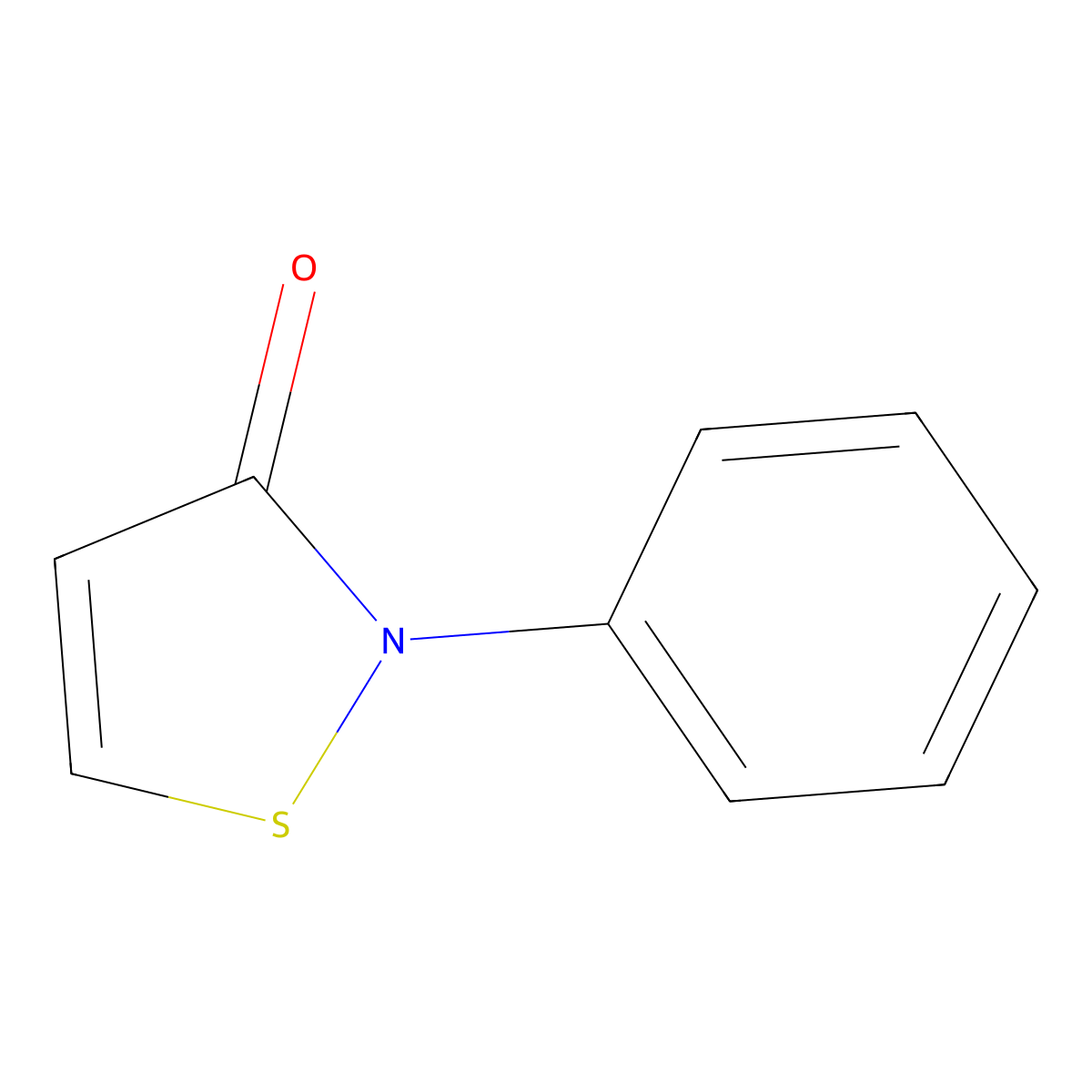 2-Phenylisothiazol-3(2H)-one molecular structure, CAS 21277-98-5