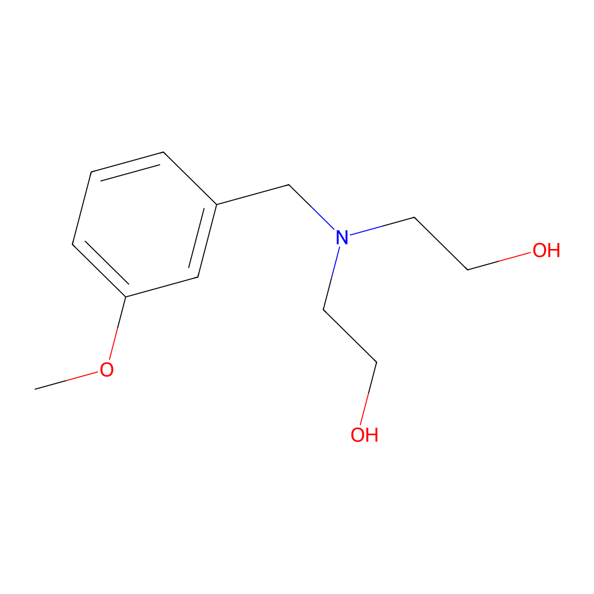 2-[(2-Hydroxyethyl)(3-methoxybenzyl)amino]-1-ethanol molecular structure, CAS 212770-56-4
