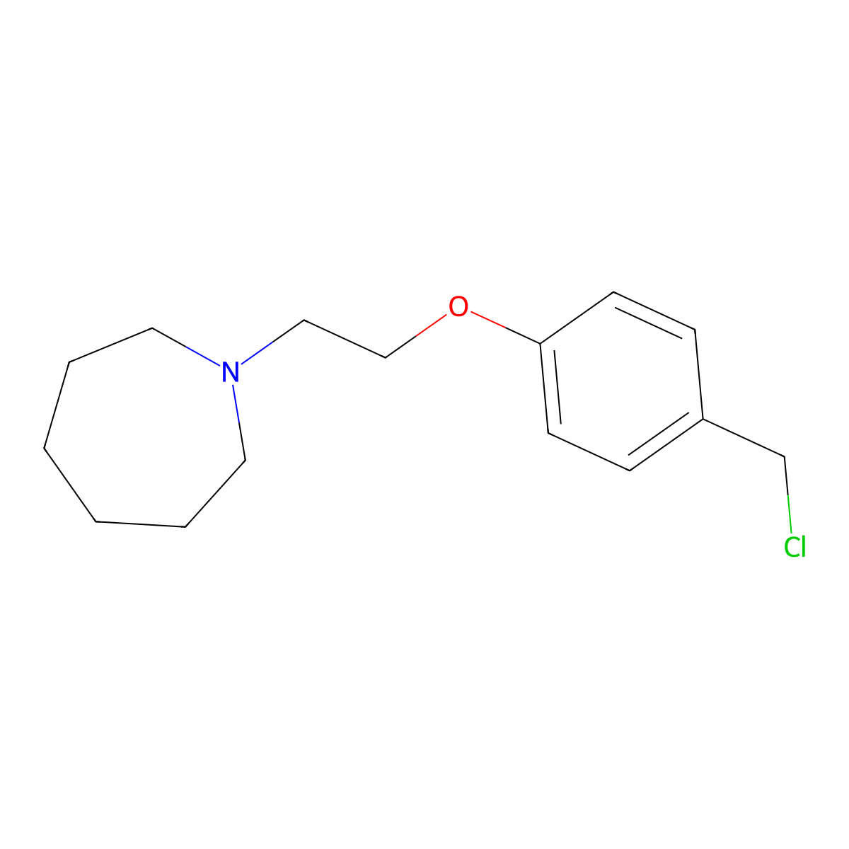 1-(2-(4-(Chloromethyl)phenoxy)ethyl)azepane molecular structure, CAS 212771-30-7
