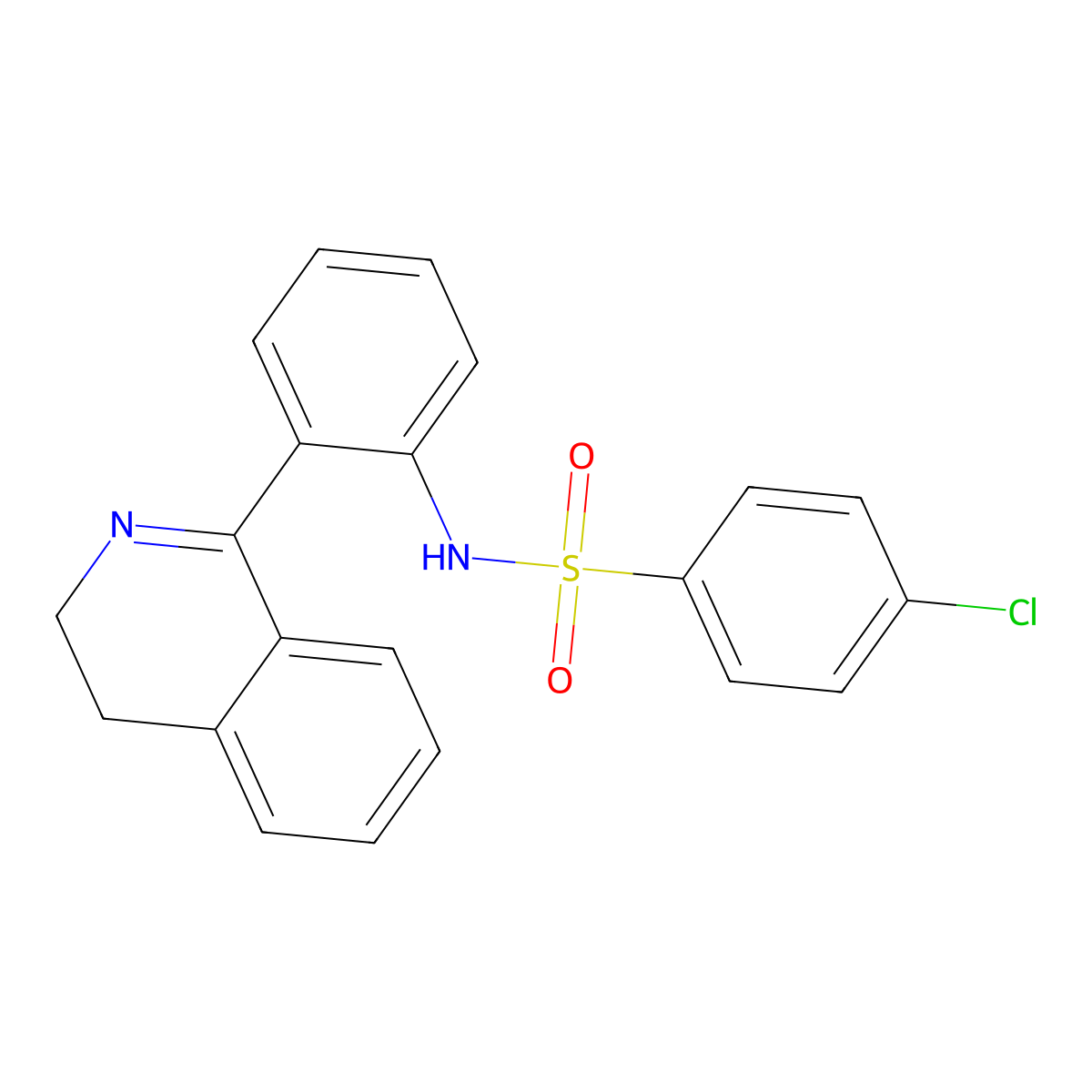 4-chloro-N-[2-(3,4-dihydroisoquinolin-1-yl)phenyl]benzenesulfonamide molecular structure, CAS 212774-71-5