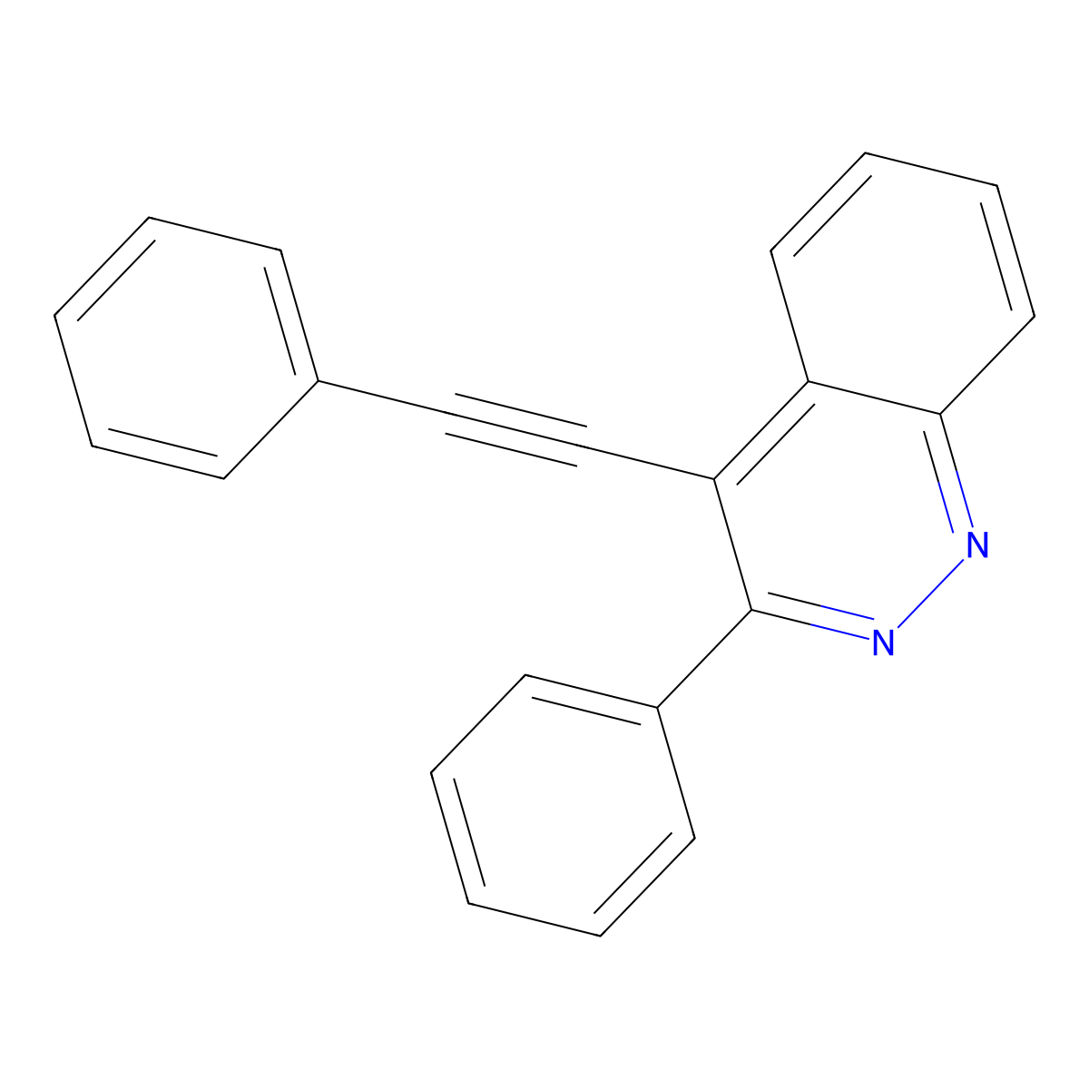 3-Phenyl-4-(phenylethynyl)cinnoline molecular structure, CAS 212778-67-1