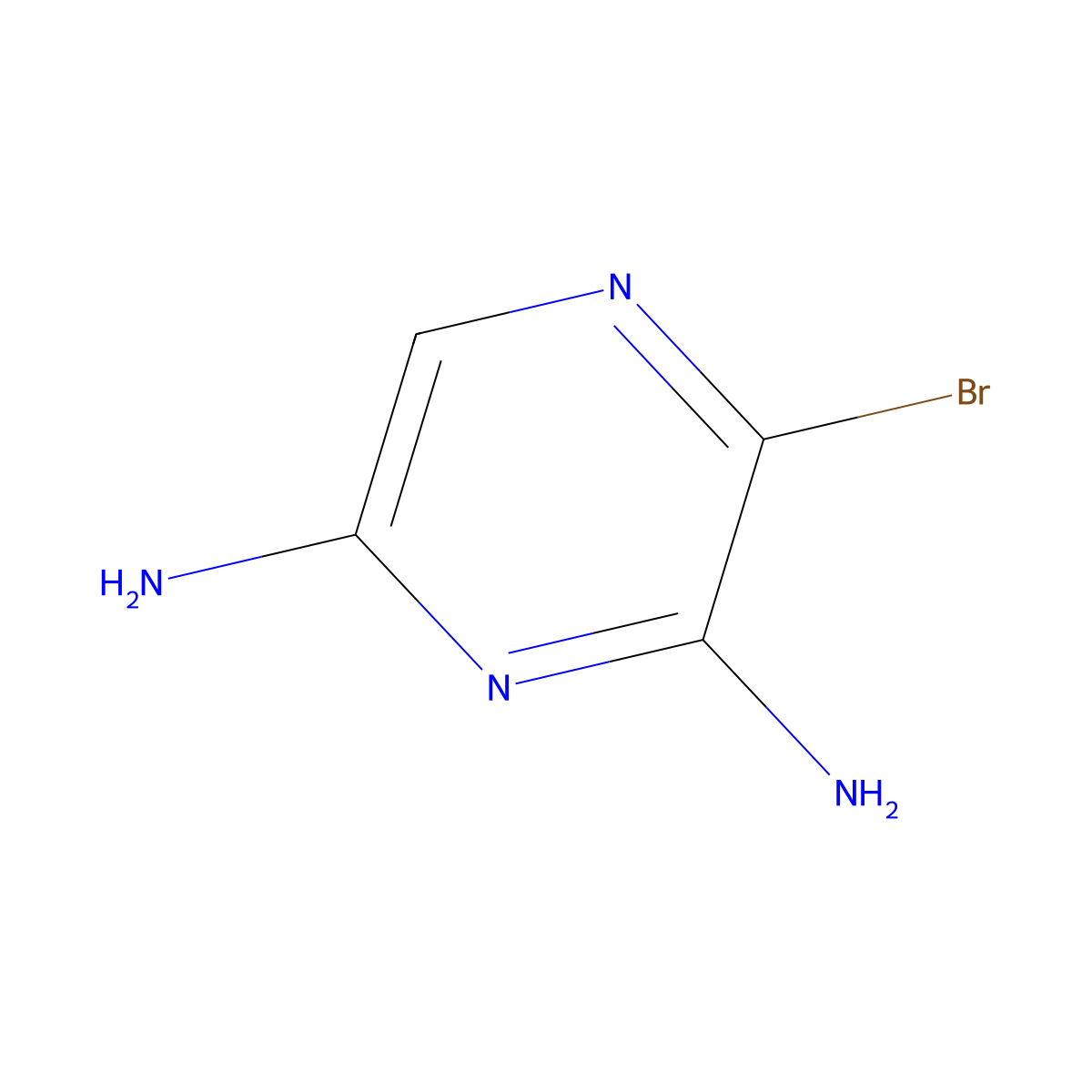 3-Bromo-pyrazine-2,6-diamine molecular structure, CAS 212779-25-4