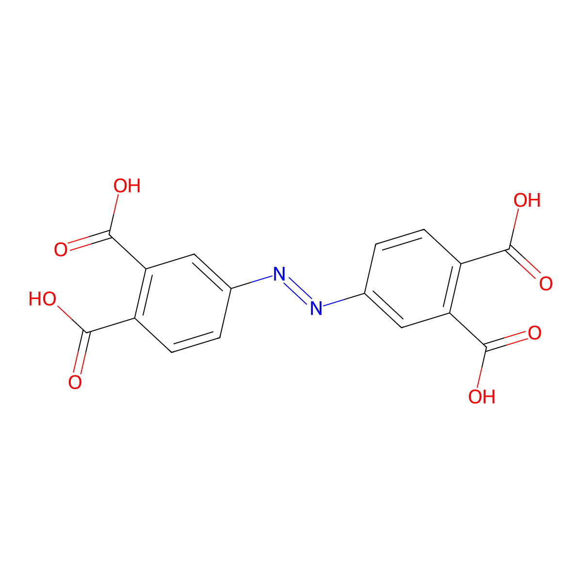 4,4-(1,2-Diazenediyl)bis[1,2-benzenedicarboxylic acid] molecular structure, CAS 21278-45-5