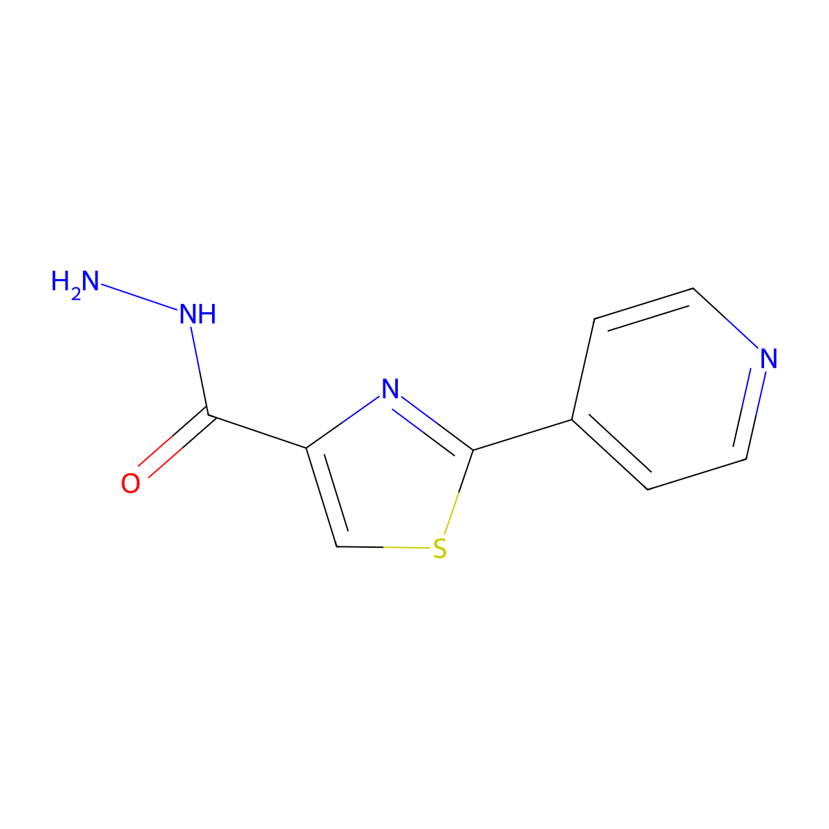 2-Pyridin-4-yl-1,3-thiazole-4-carbohydrazide molecular structure, CAS 21278-87-5