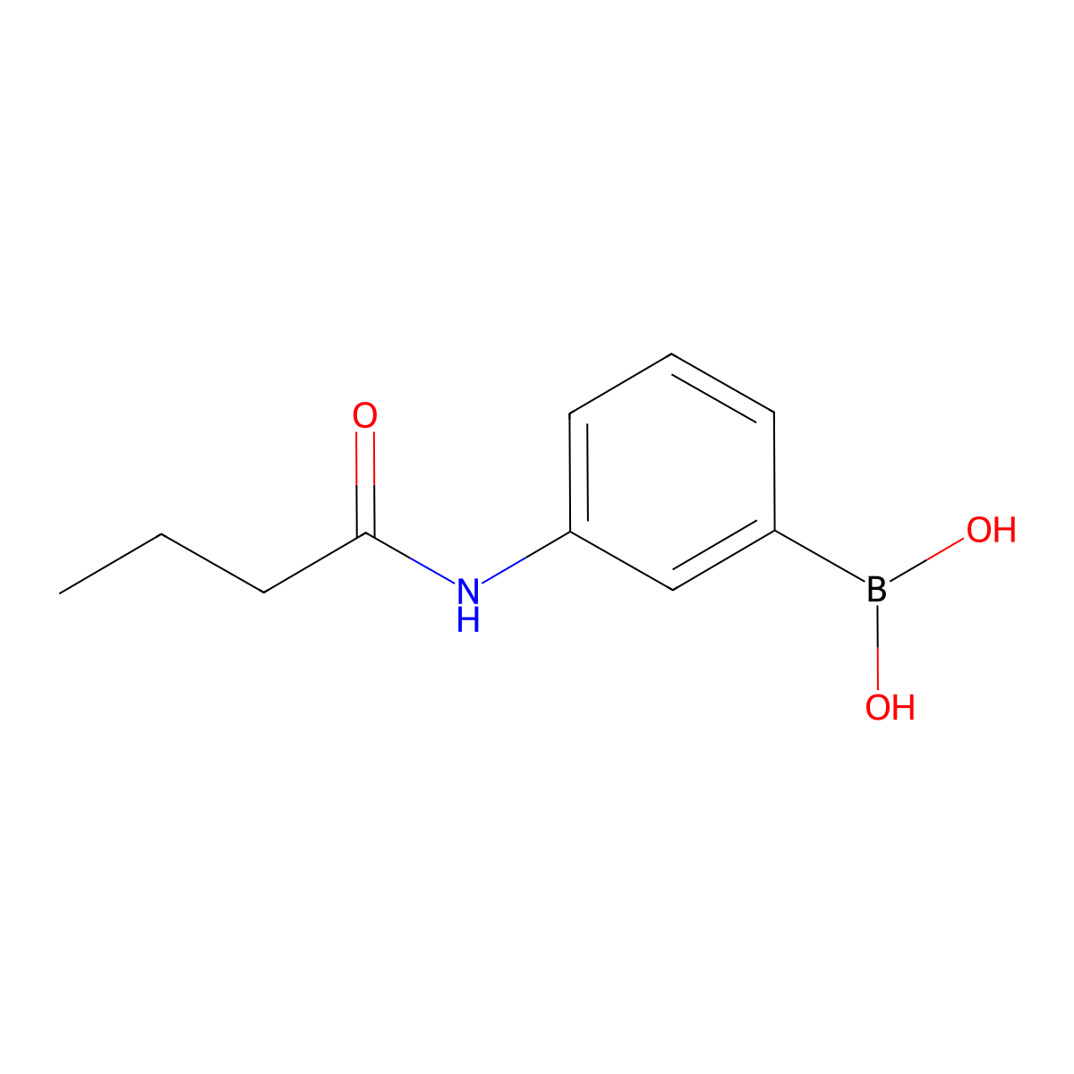(3-Butanamidophenyl)boronic acid molecular structure, CAS 212780-23-9