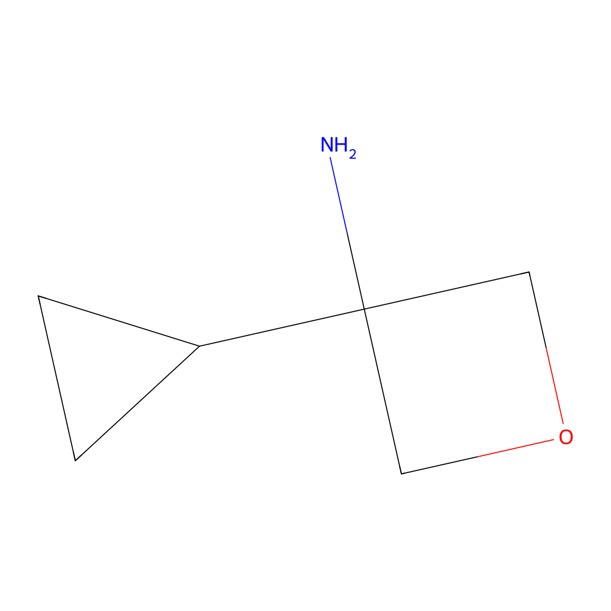 3-Cyclopropyloxetan-3-amine molecular structure, CAS 2127832-65-7