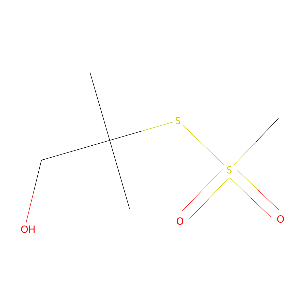 S-(1-Hydroxy-2-methylpropan-2-yl) methanesulfonothioate molecular structure, CAS 2127875-65-2