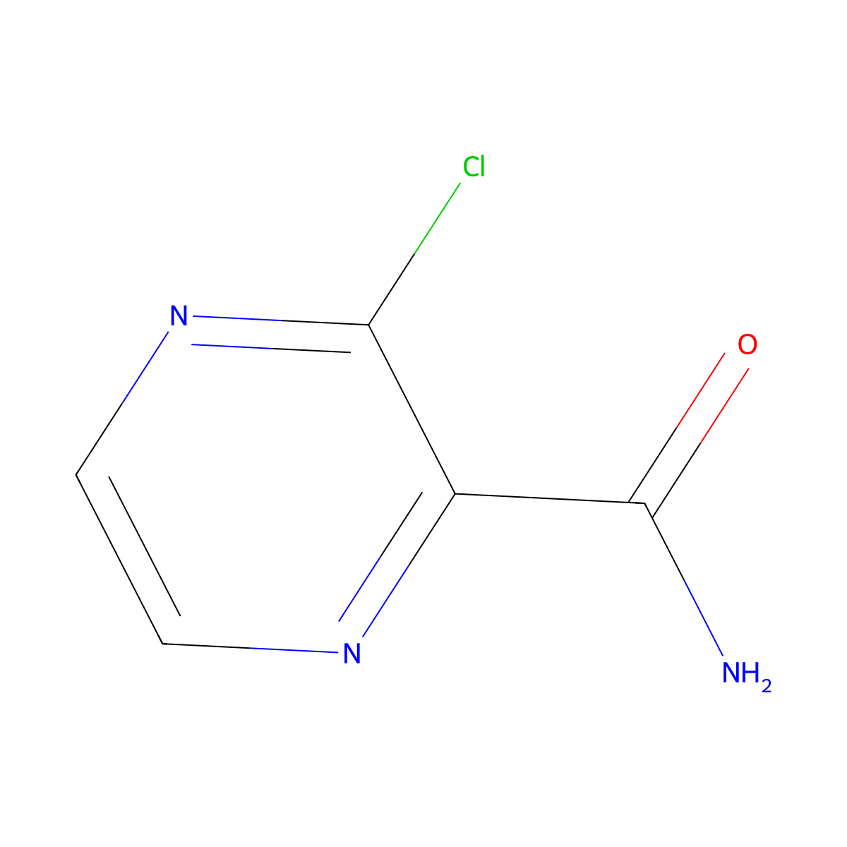 3-Chloropyrazine-2-carboxamide molecular structure, CAS 21279-62-9