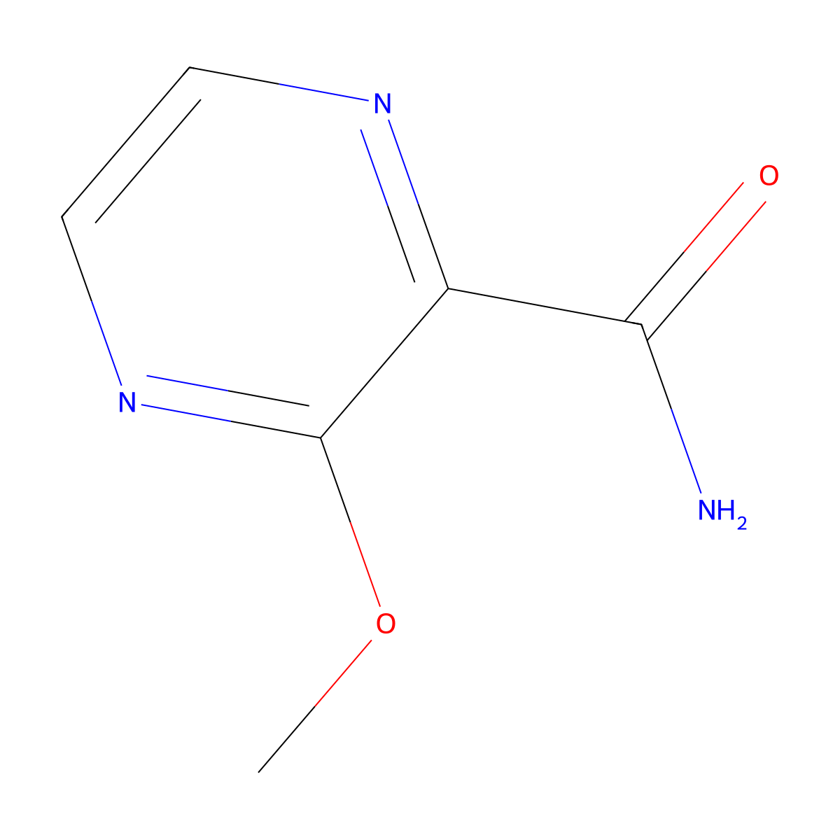 3-Methoxy-2-pyrazinecarboxamide molecular structure, CAS 21279-63-0