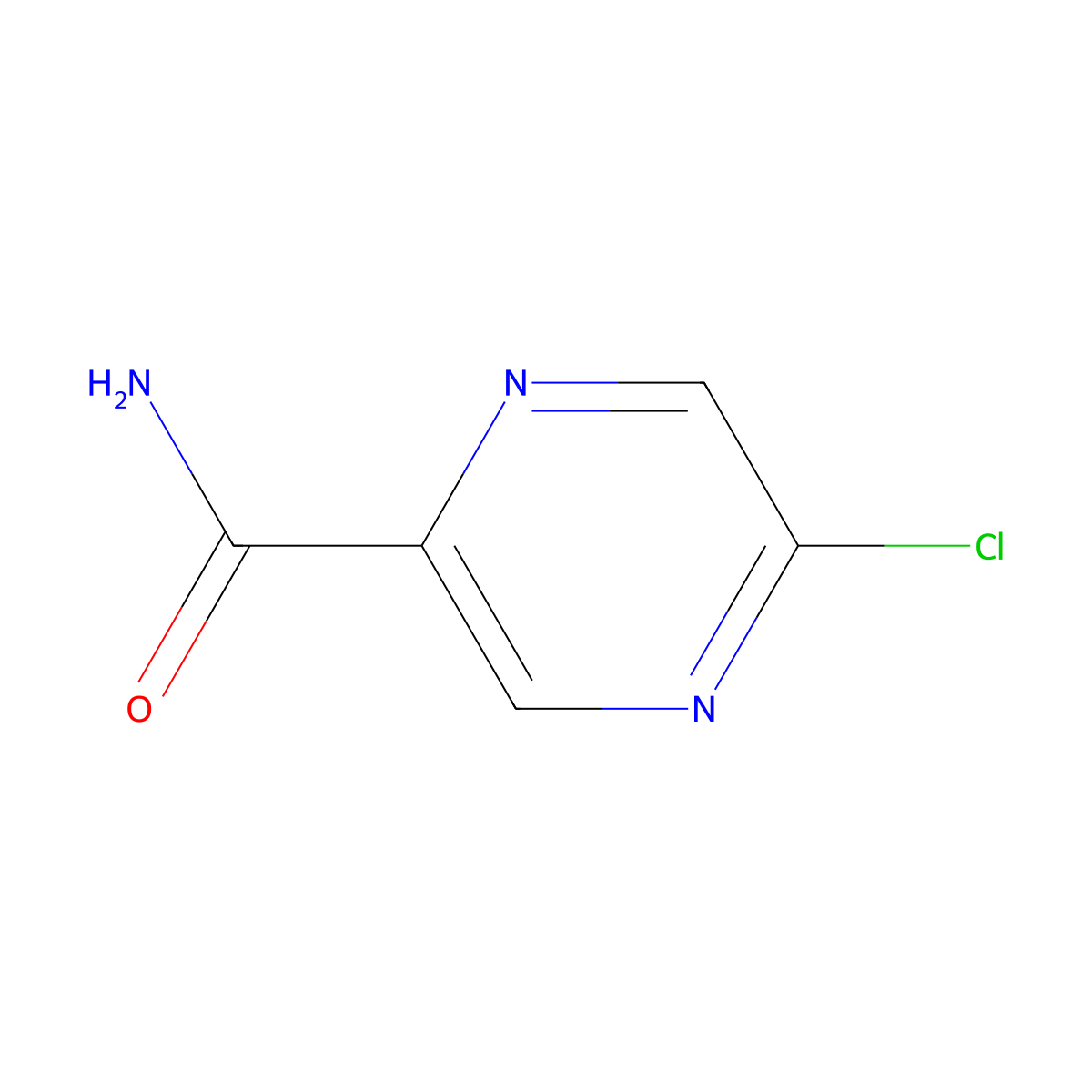 5-Chloropyrazinamide molecular structure, CAS 21279-64-1