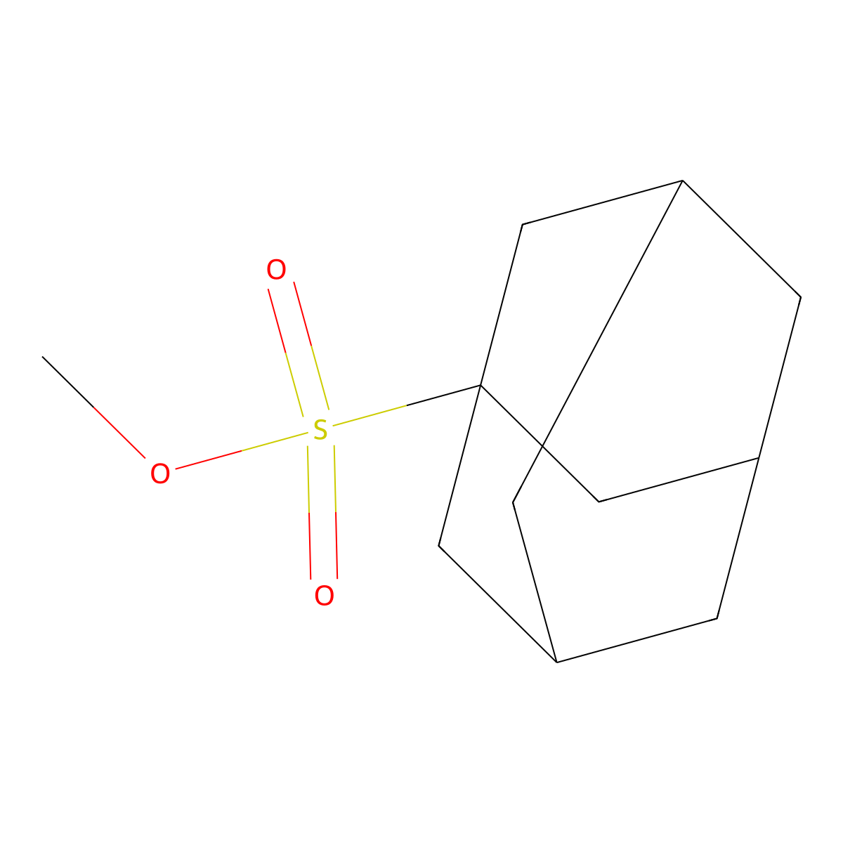 Methyl 1-adamantanesulfonate molecular structure, CAS 21280-40-0