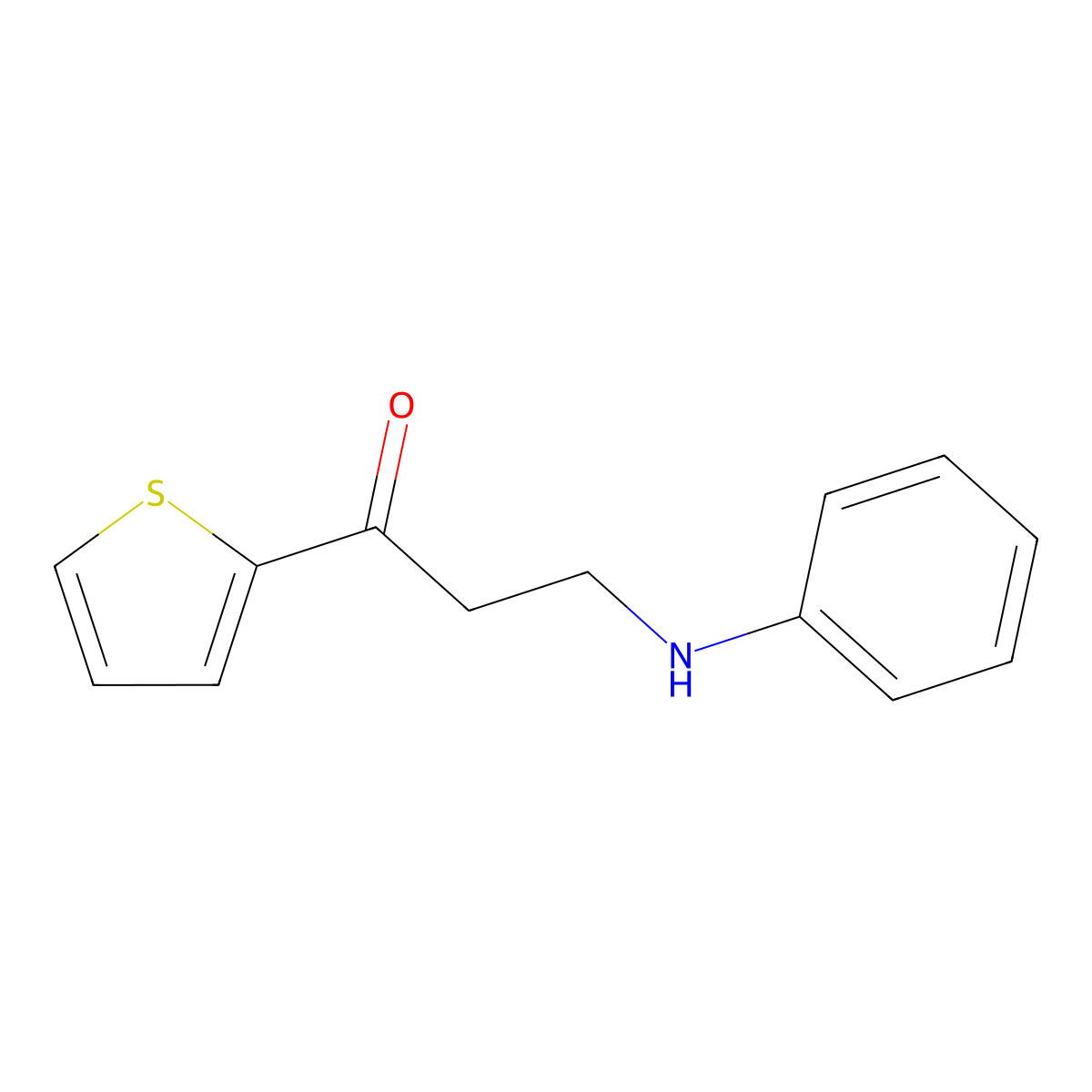 3-(Phenylamino)-1-(2-thienyl)-1-propanone molecular structure, CAS 21280-44-4