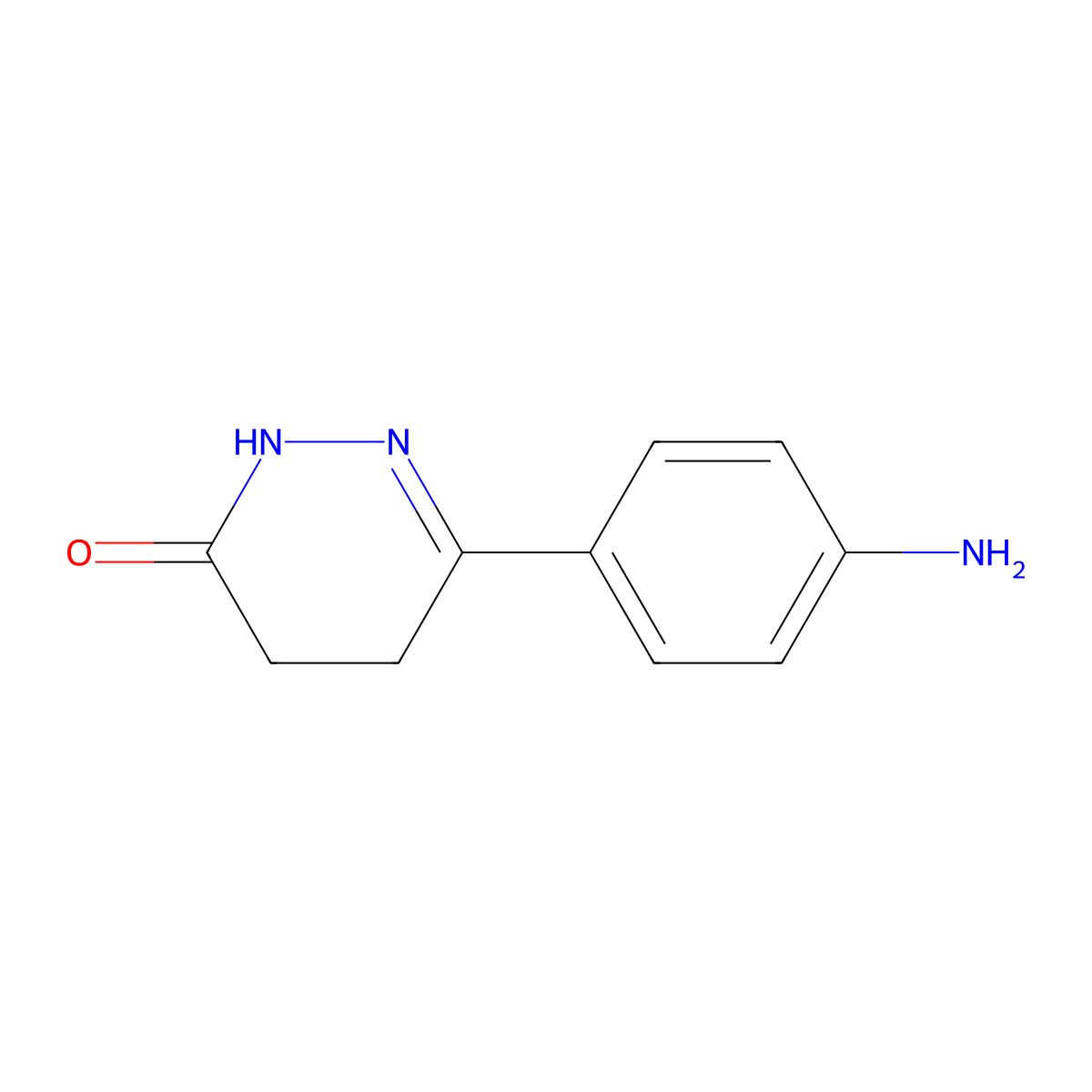 6-(4-Aminophenyl)-4,5-dihydropyridazin-3(2H)-one molecular structure, CAS 21282-90-6