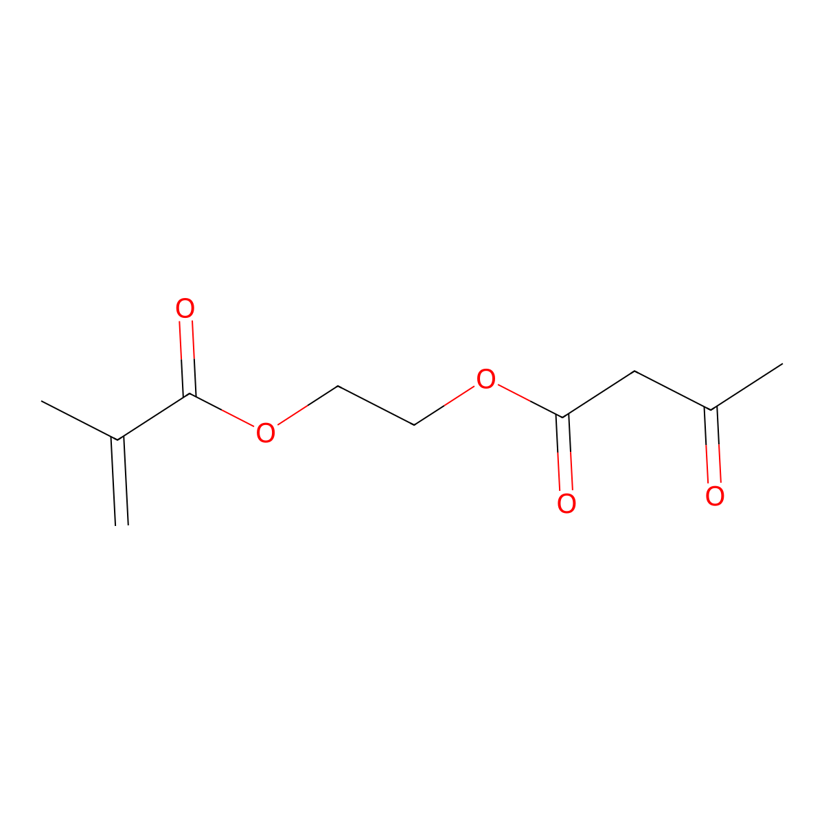 2-(Acetoacetoxy)ethyl methacrylate molecular structure, CAS 21282-96-2