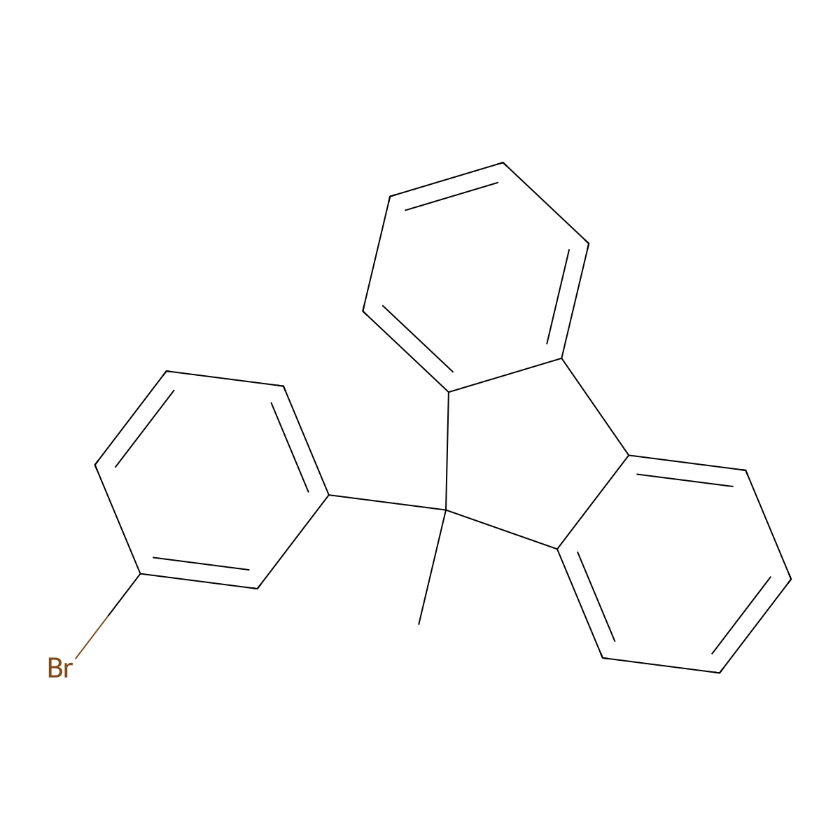 9-(3-Bromophenyl)-9-methyl-9H-fluorene molecular structure, CAS 2128245-45-2