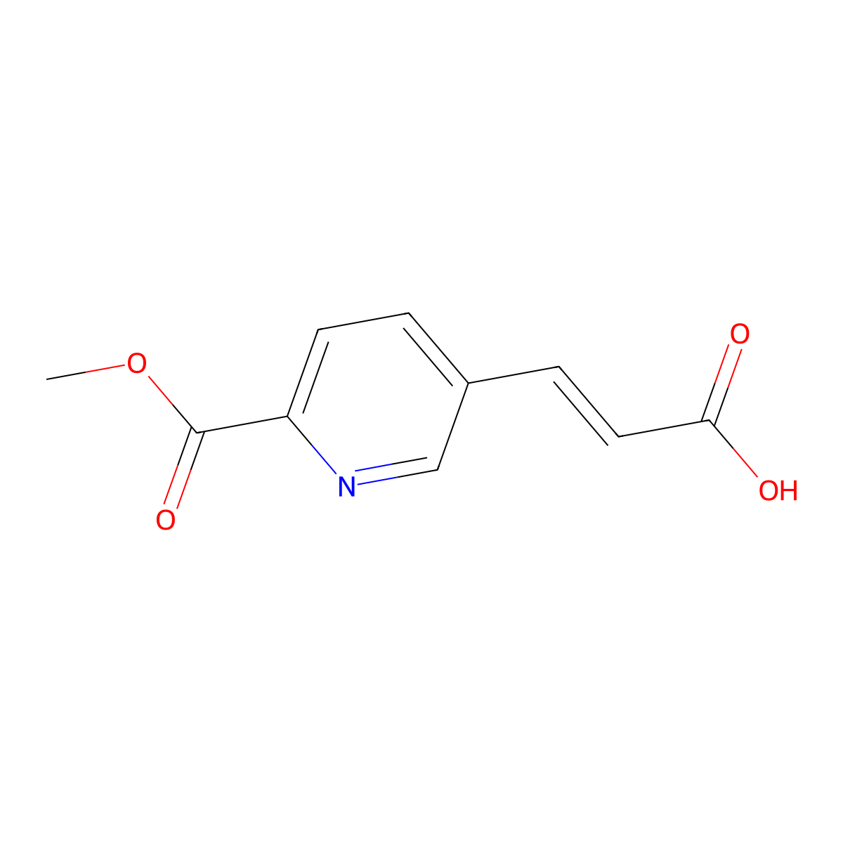 (2E)-3-[6-(methoxycarbonyl)pyridin-3-yl]prop-2-enoic acid molecular structure, CAS 2128297-59-4