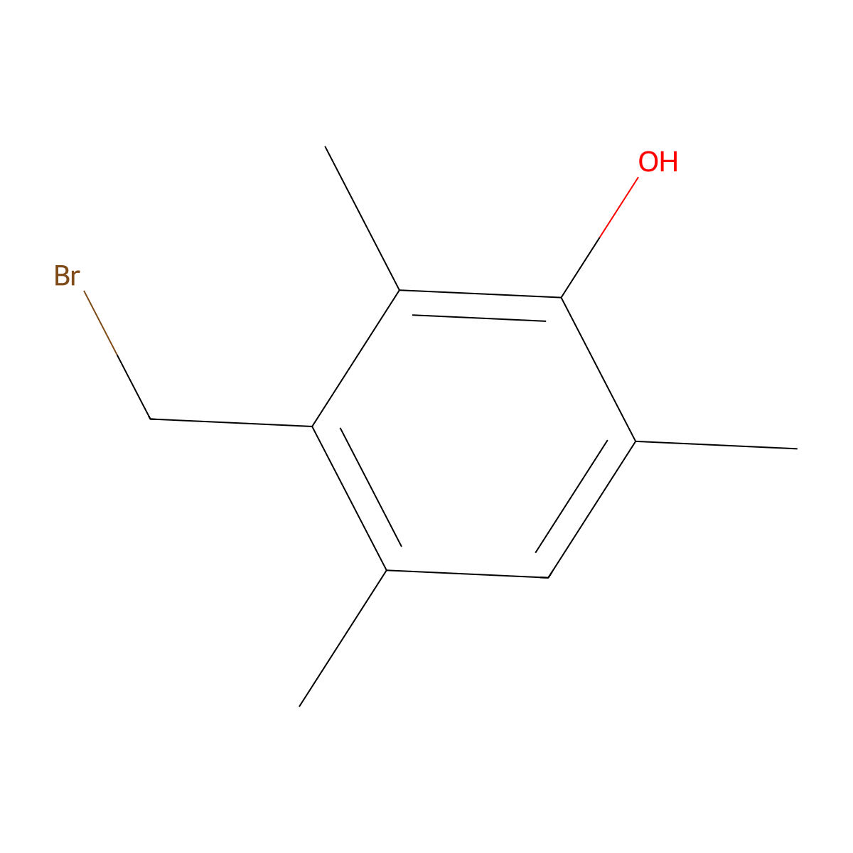 3-(Bromomethyl)-2,4,6-trimethylphenol molecular structure, CAS 212835-16-0