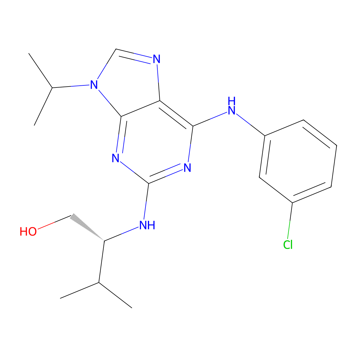 Purvalanol A molecular structure, CAS 212844-53-6