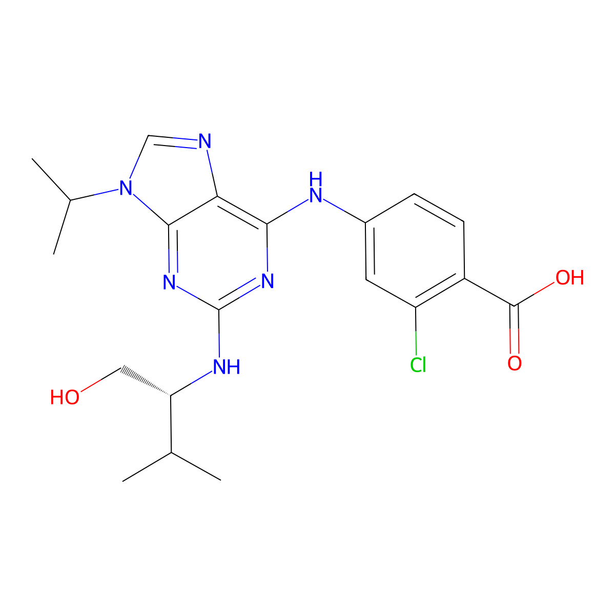 Purvalanol B molecular structure, CAS 212844-54-7