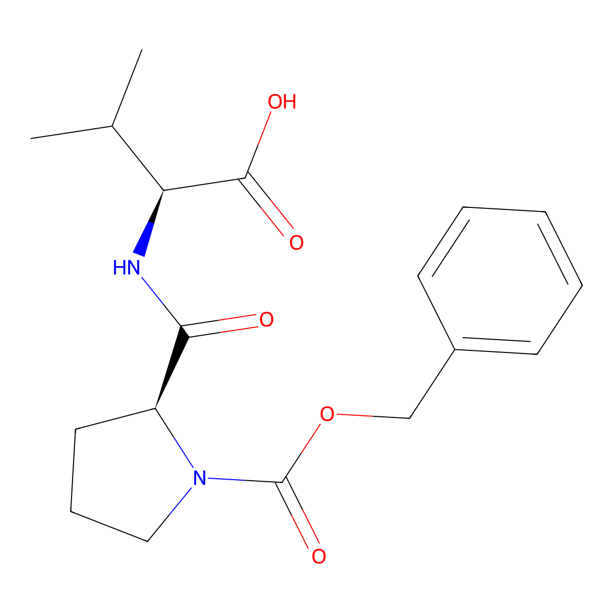 Z-Pro-val-OH molecular structure, CAS 21285-27-8