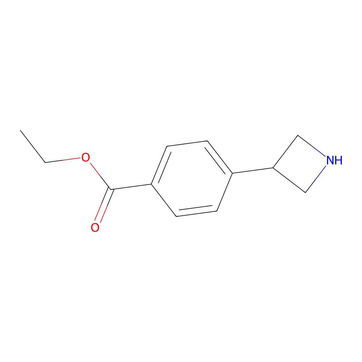 Ethyl 4-(azetidin-3-yl)benzoate molecular structure, CAS 2128711-50-0
