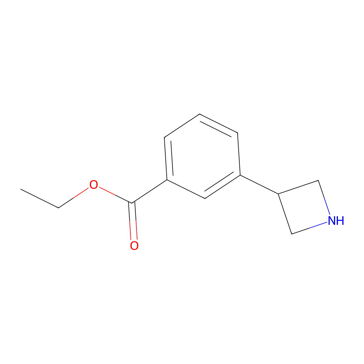 Ethyl 3-(azetidin-3-yl)benzoate molecular structure, CAS 2128711-55-5