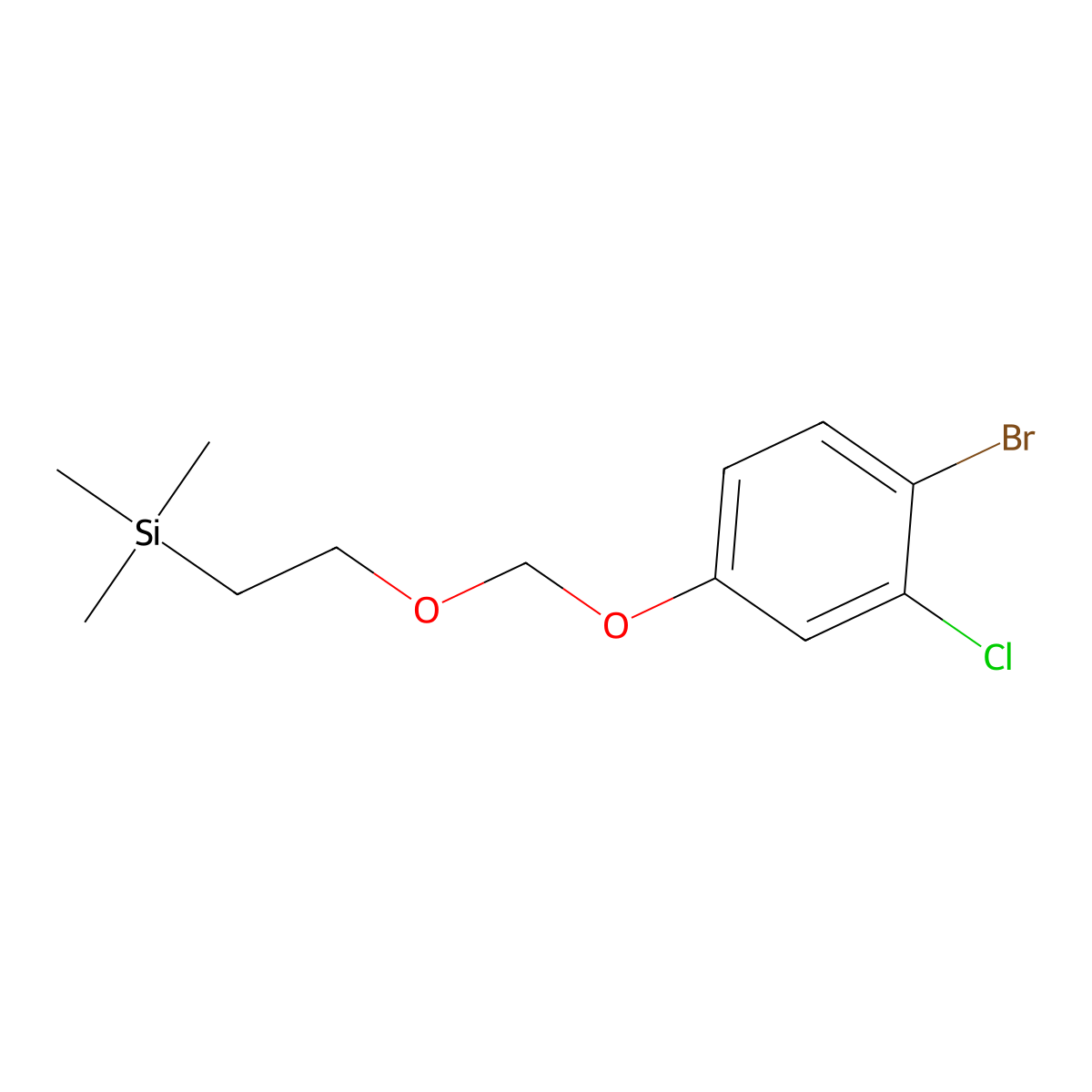 [2-(4-Bromo-3-chlorophenoxymethoxy)ethyl]trimethylsilane molecular structure, CAS 2128711-91-9