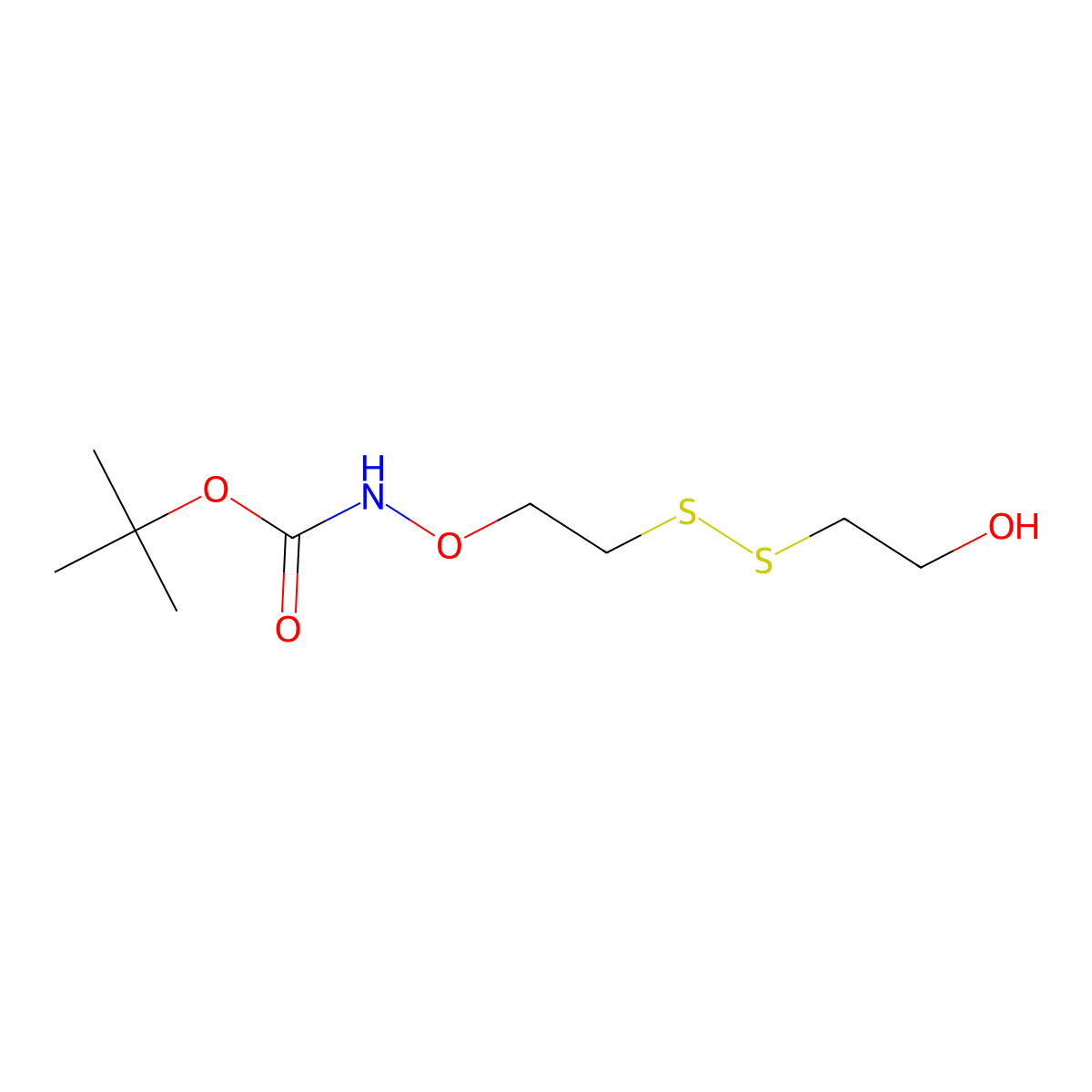 Boc-aminooxy-ethyl-SS-propanol molecular structure, CAS 2128735-21-5