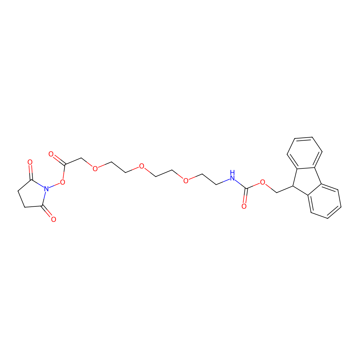 Fmoc-PEG3-CH2CO2-NHS molecular structure, CAS 2128735-25-9