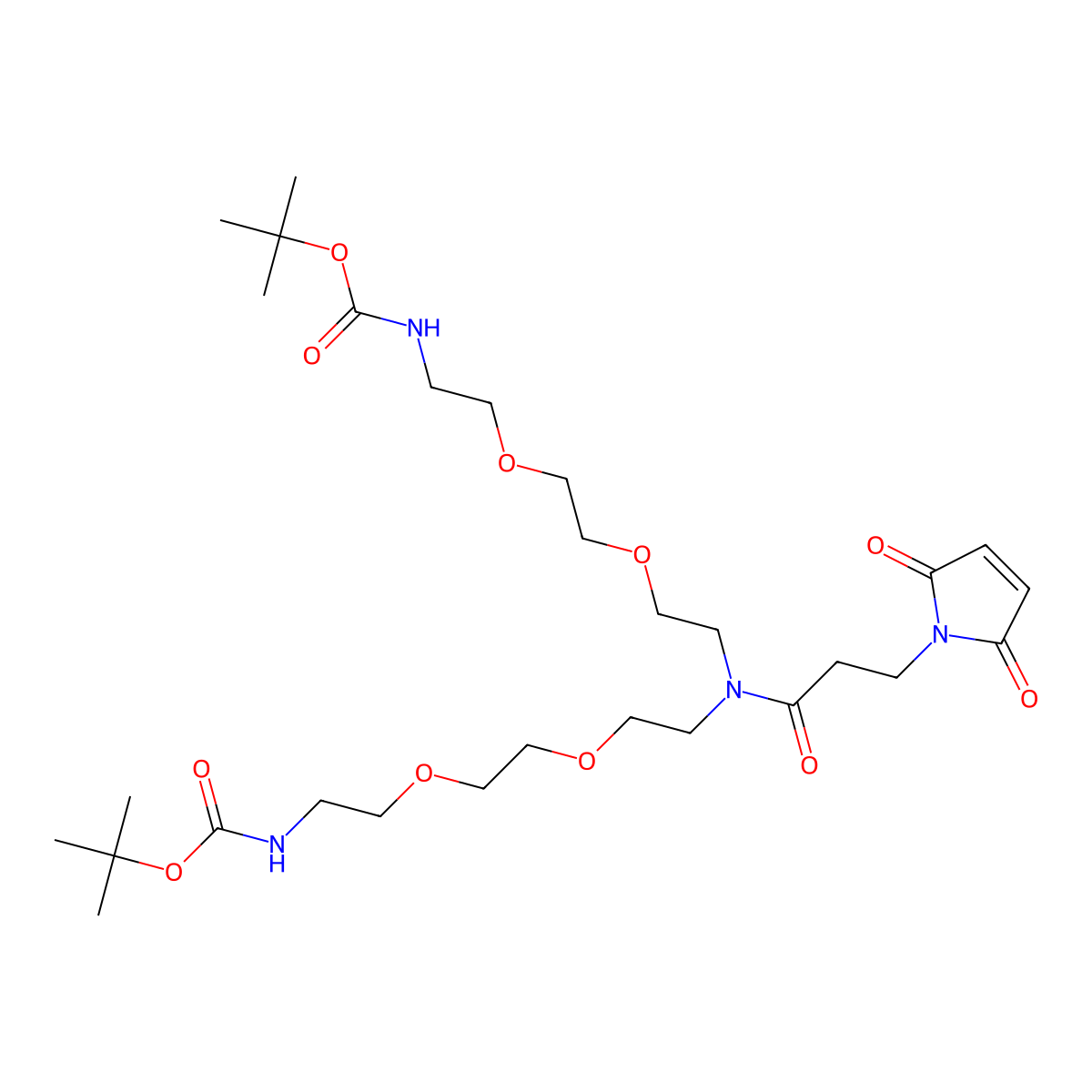 N-Mal-N-bis(PEG2-NH-Boc) molecular structure, CAS 2128735-26-0