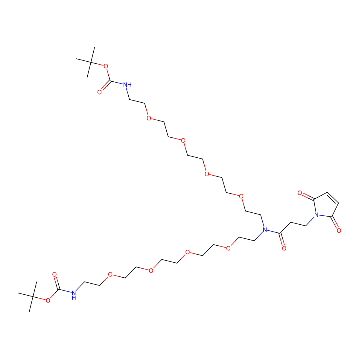 N-Mal-N-bis(PEG4-NH-Boc) molecular structure, CAS 2128735-27-1