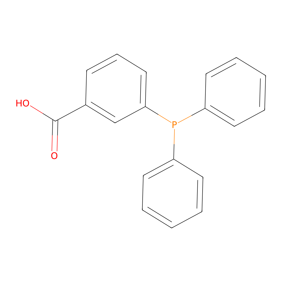 3-(Diphenylphosphino)benzoic acid molecular structure, CAS 2129-30-8