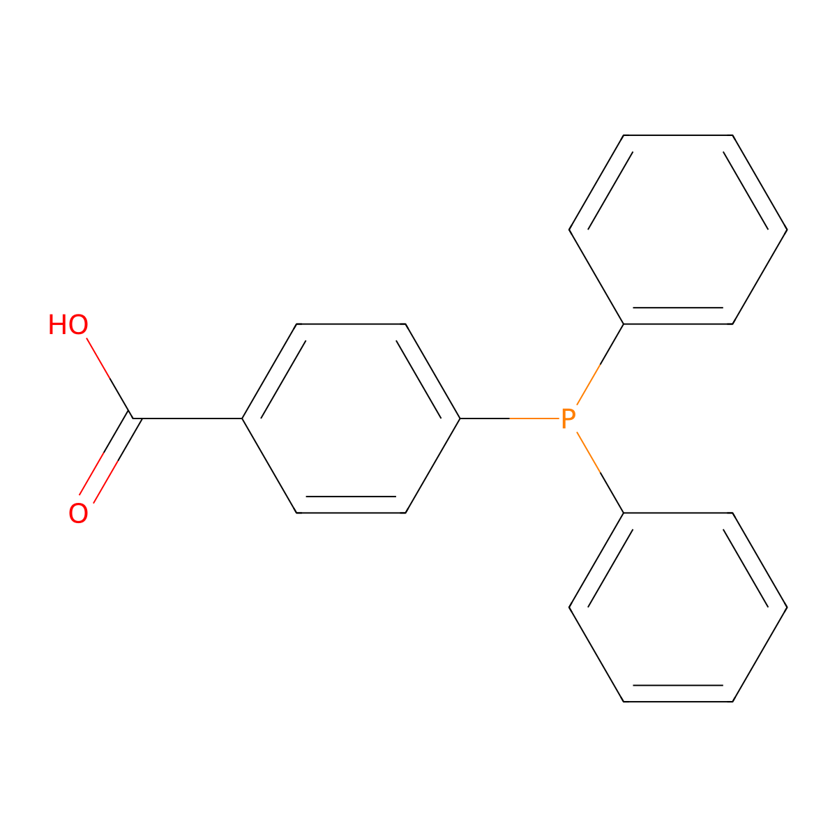 4-(Diphenylphosphino)benzoic acid molecular structure, CAS 2129-31-9