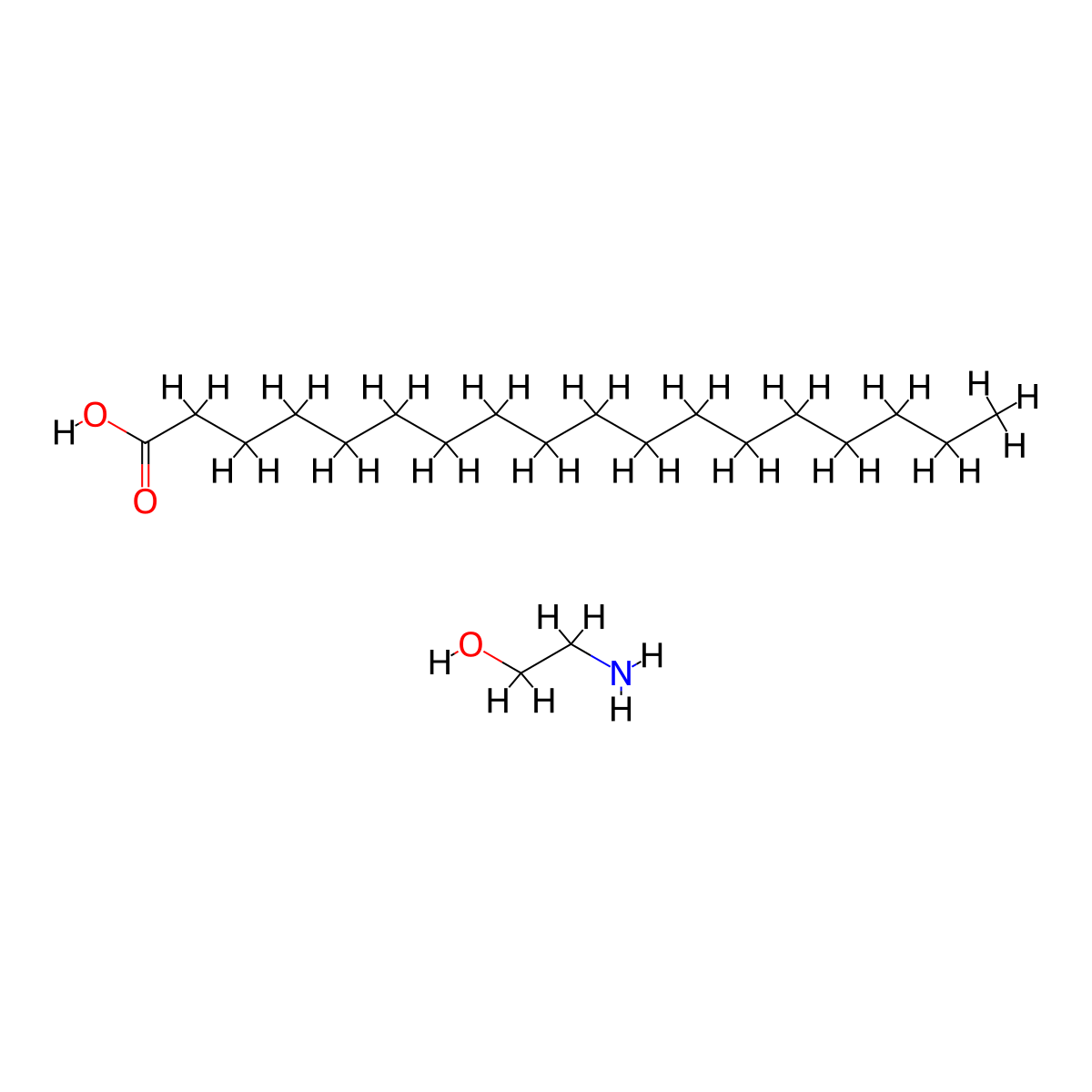Octadecanoic acid, compd. with 2-aminoethanol (1:1) molecular structure, CAS 2129-99-9