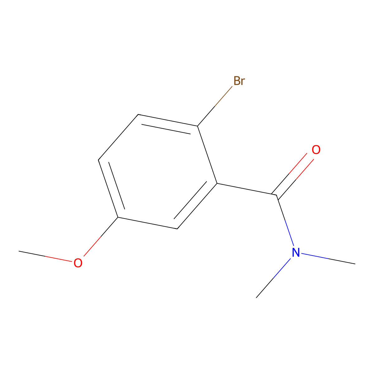 2-bromo-5-methoxy-N,N-dimethyl-benzamide molecular structure, CAS 212908-12-8